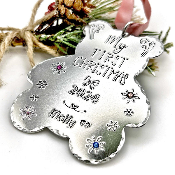 Boule de Noël Personnalisée avec Prénom, Mon Premier Noël, Décoration Personnalisé pour le Sapin
