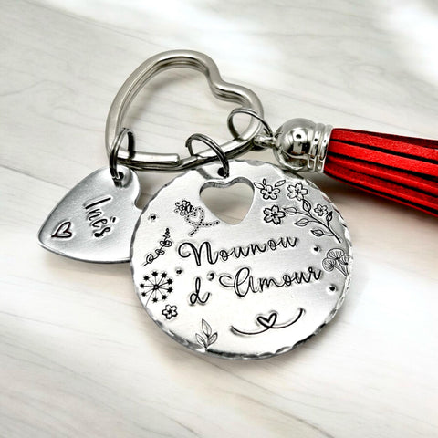 Nounou d'Amour, Porte Clé Nounou, Cadeau Nounou, La Meilleure Nounou, Merci Nounou