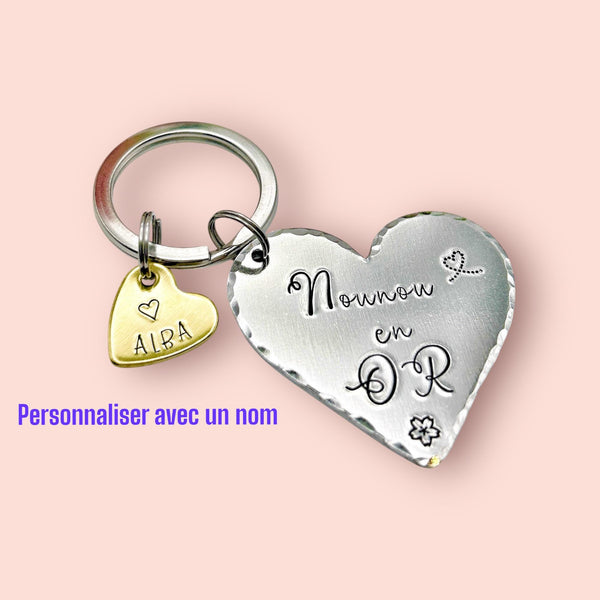 Cadeau de Noël Nounou, Porte Clé Nounou, Idée Cadeau Remerciement Nounou
