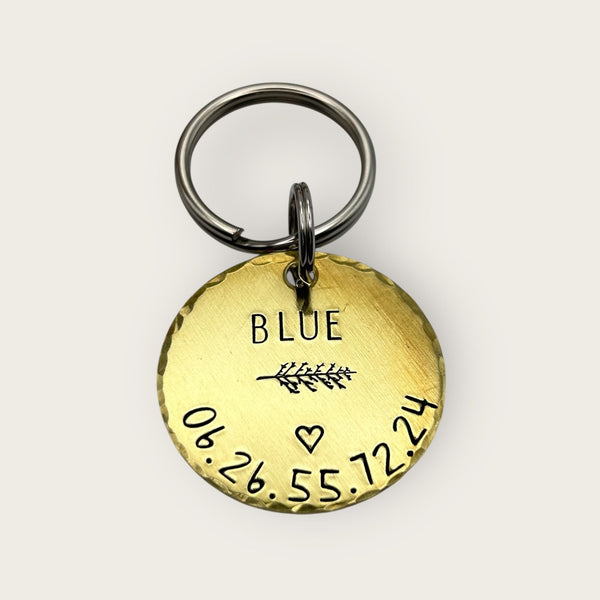 Médaillon d'identité Chien, Médaillon Personnalisé, Laiton, Médaille Ronde