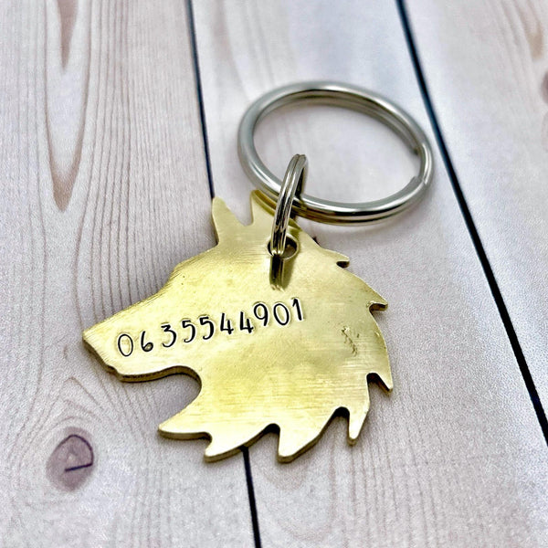 Médaille Tête de Loup, Médaille pour Husky, Médaillons pour Animaux de Compagnie