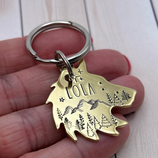 Médaille Tête de Loup, Médaille pour Husky, Médaillons pour Animaux de Compagnie