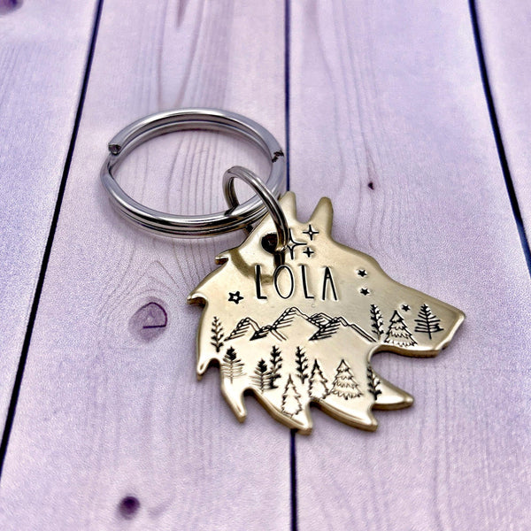 Médaille Tête de Loup, Médaille pour Husky, Médaillons pour Animaux de Compagnie