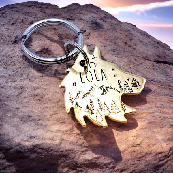 Médaille Tête de Loup, Médaille pour Husky, Médaillons pour Animaux de Compagnie