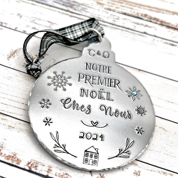Boule de Noël Personnalisée , Notre Chez Nous Noël, Premier Noël Nouvelle Maison, Premier Notre Chez Nous Noël
