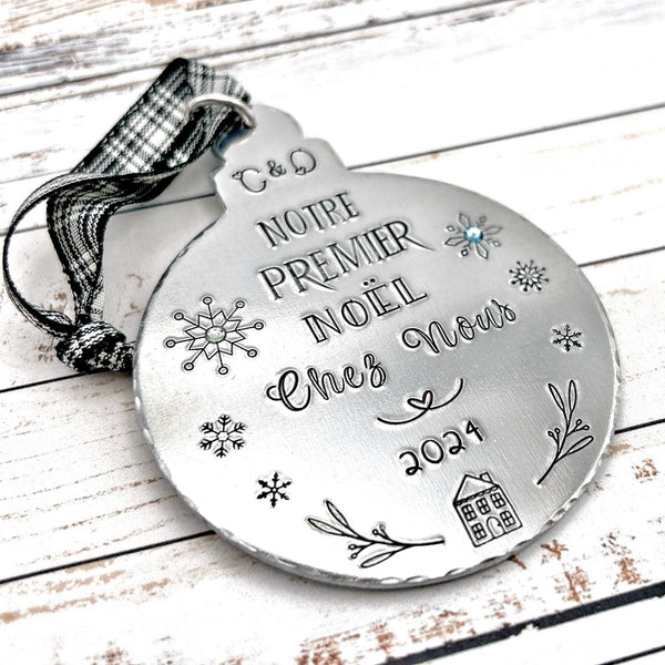 Boule de Noël Personnalisée , Notre Chez Nous Noël, Premier Noël Nouvelle Maison, Premier Notre Chez Nous Noël