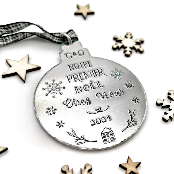 Boule de Noël Personnalisée , Notre Chez Nous Noël, Premier Noël Nouvelle Maison, Premier Notre Chez Nous Noël