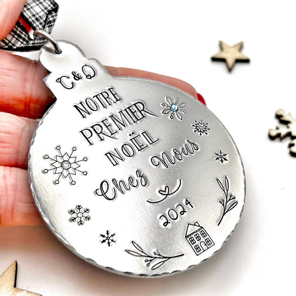 Boule de Noël Personnalisée , Notre Chez Nous Noël, Premier Noël Nouvelle Maison, Premier Notre Chez Nous Noël
