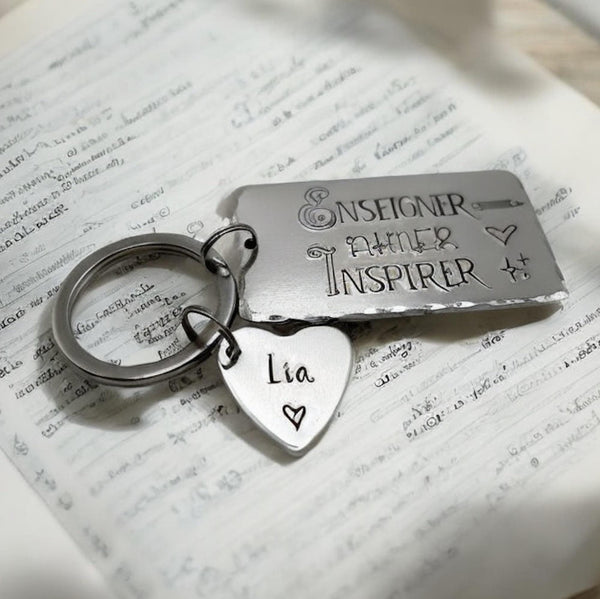 Idée Cadeau Maîtresse Enseignant, Merci Maîtresse Enseignant, Porte Clé Personnalisé