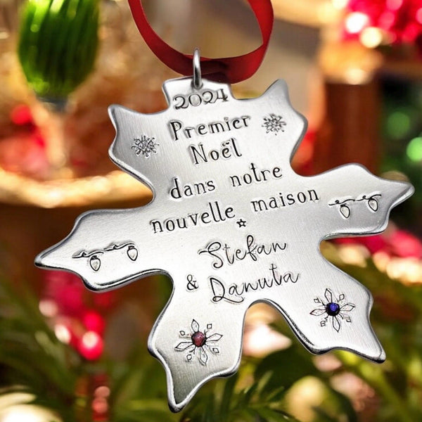 Boule de Noël Personnalisée , Premier Noël Nouvelle Maison, Décoration de Noël Notre Chez Nous