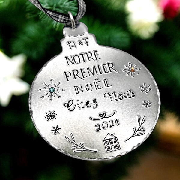 Boule de Noël Personnalisée , Notre Chez Nous Noël, Premier Noël Nouvelle Maison, Premier Notre Chez Nous Noël