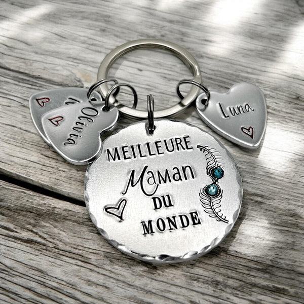 Cadeau Maman, Porte Clé Personnalisé pour Maman, Idée Fête des Mères, Cadeau Noël Mère