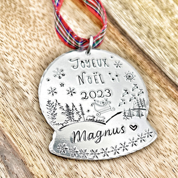 Boule de Noël Personnalisée, Décoration de Sapin Personnalisée, Boule Sapin Noël