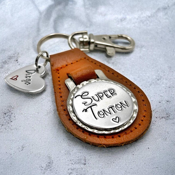 Porte Clé Tonton, Cadeau Tonton, Futur Tonton, Super Tonton, Cadeau Frère Noël
