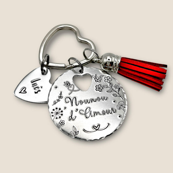 Nounou d'Amour, Porte Clé Nounou, Cadeau Nounou, La Meilleure Nounou, Merci Nounou