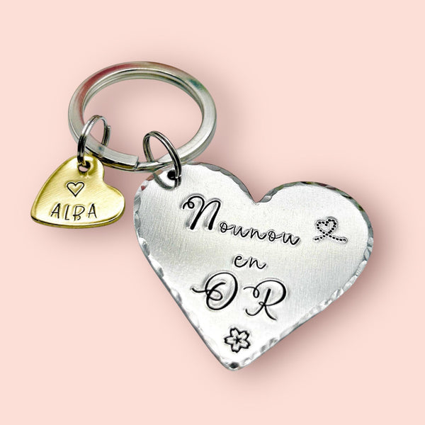 Cadeau de Noël Nounou, Porte Clé Nounou, Idée Cadeau Remerciement Nounou