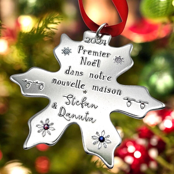 Boule de Noël Personnalisée , Premier Noël Nouvelle Maison, Décoration de Noël Notre Chez Nous