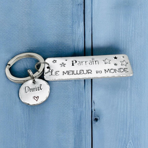 Porte Clé Parrain - Cadeau Parrain - Porte Clef Demande Parrain