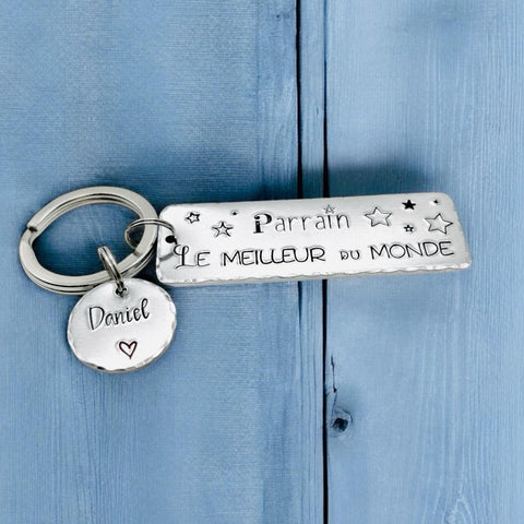 Porte Clé Parrain - Cadeau Parrain - Porte Clef Demande Parrain