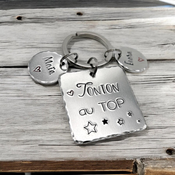 Cadeau pour Tonton, Porte Clé Personnalisé, Idée Noël Tonton