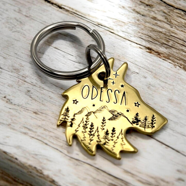 Médaille Tête de Loup, Médaille pour Husky, Médaillons pour Animaux de Compagnie