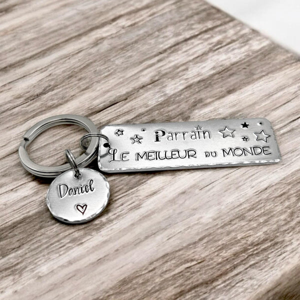 Porte Clé Parrain - Cadeau Parrain - Porte Clef Demande Parrain