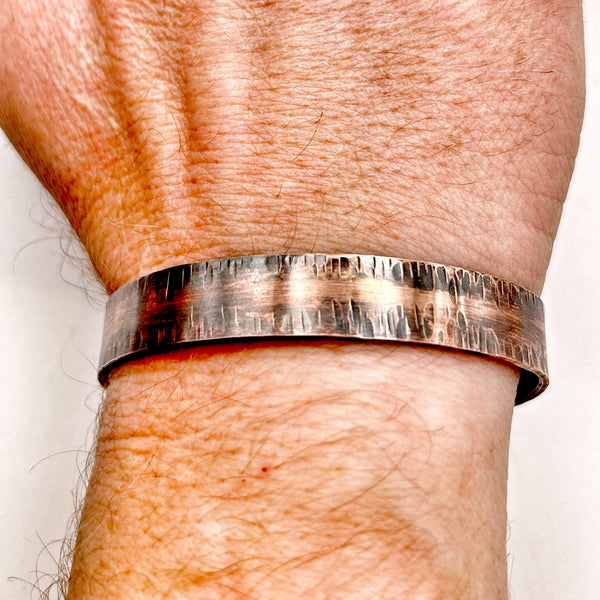 Cadeau Demande Parrain, Bracelet Homme en Cuivre, , Message Personnalisé, Cadeau Fête des Pères