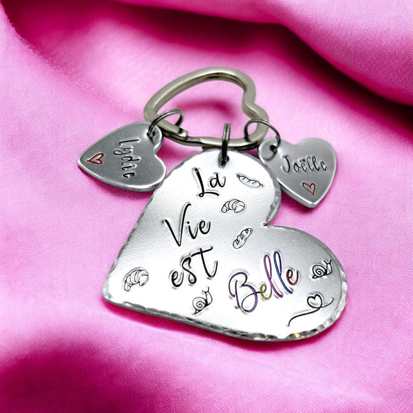 La Vie est Belle, Porte Clé Meilleure Amie, Porte Clef Amie, Cadeau Meilleure Amie, Cadeau de Noël Amie