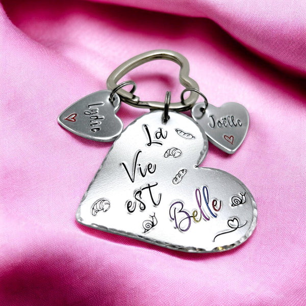 La Vie est Belle, Porte Clé Meilleure Amie, Porte Clef Amie, Cadeau Meilleure Amie, Cadeau de Noël Amie
