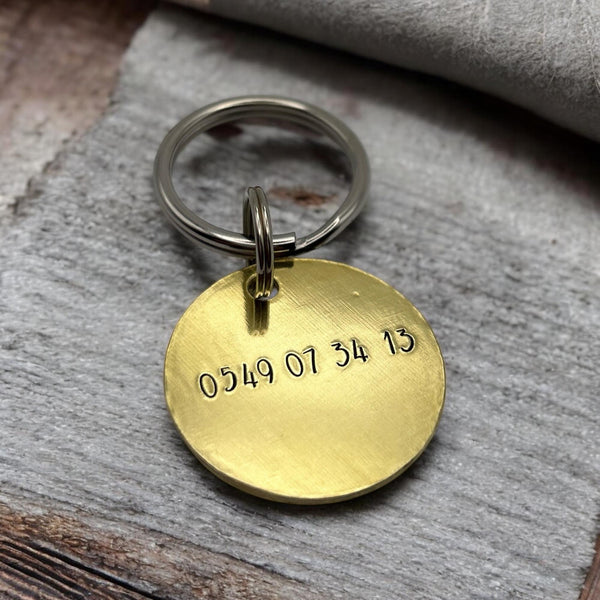 Médaille pour animal avec arbres - Plaque personnalisée, Tag nature unique