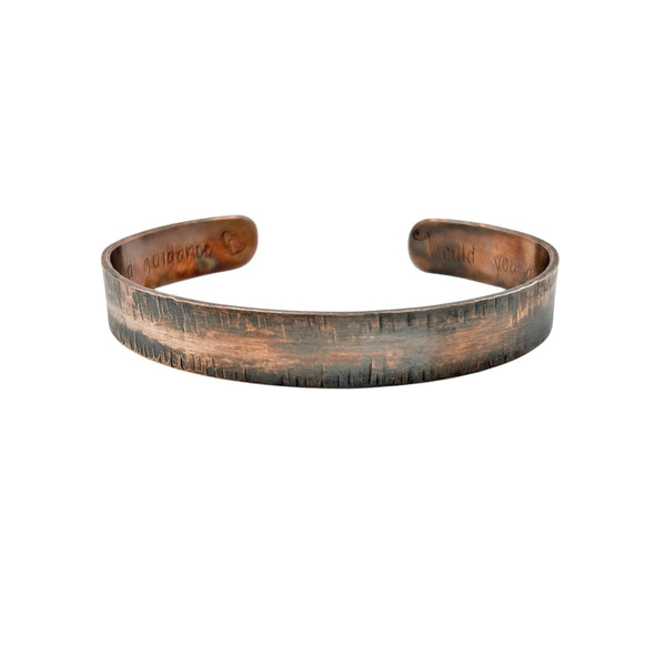 Cadeau Demande Parrain, Bracelet Homme en Cuivre, , Message Personnalisé, Cadeau Fête des Pères