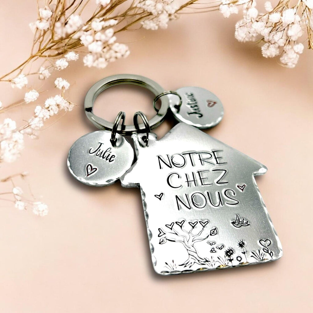 Porte Clé Notre Chez Nous, Cadeau de Crémaillère, Idée Cadeau Nouvelle Maison