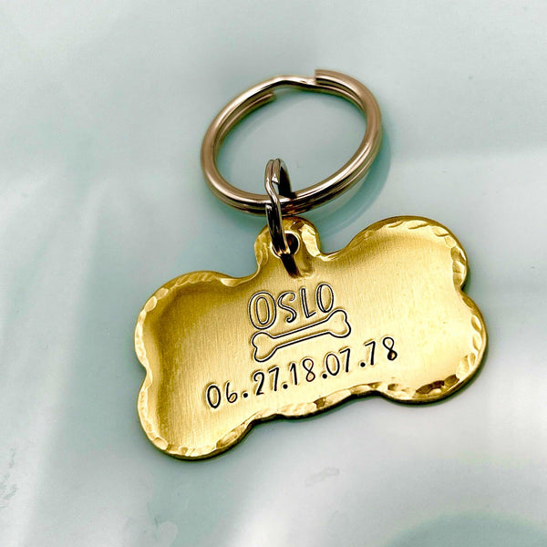 Médaille pour Chien Personnalisable, Médaillon pour Chien personnalisé, Médaille faite en France, Os de Chien