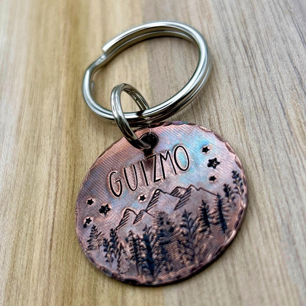 Personalized Copper Pet ID Tag, Pet ID Tags, Rustic Copper Dog Tag, Custom Dog ID Tag