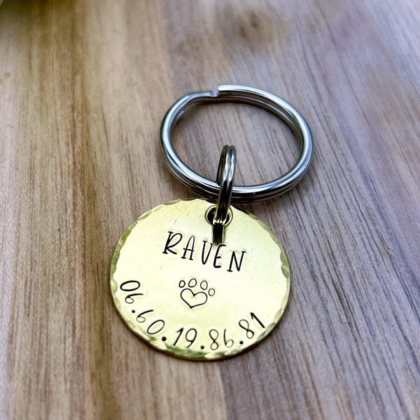 Médaille de chien en laiton - Médaillon simple chien