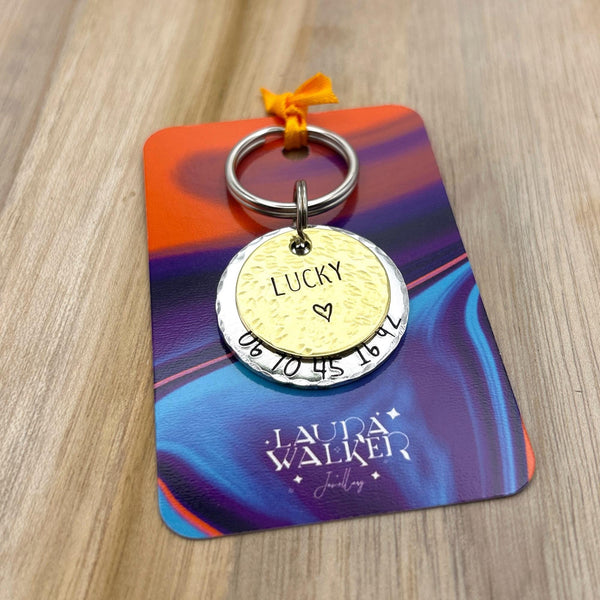 Médaille Chien Couleur Or, Médaille d'Identification pour Chien, Double Médaille