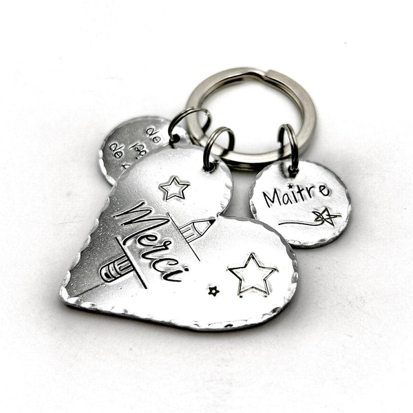 Cadeau Enseignant - Porte Clé Maîtresse - Cadeau Instituteur - Cadeau fin d’année