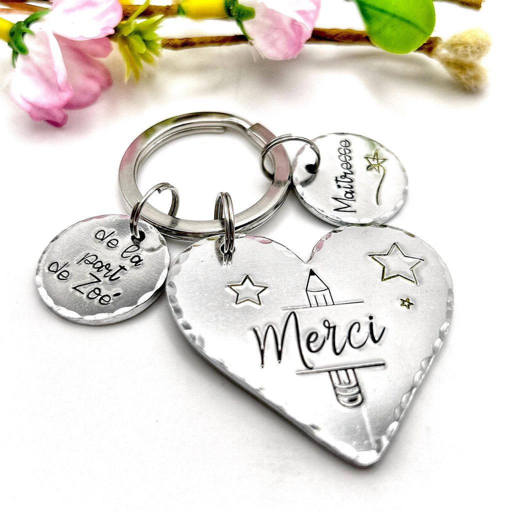 Cadeau Enseignant - Porte Clé Maîtresse - Cadeau Instituteur - Cadeau fin d’année