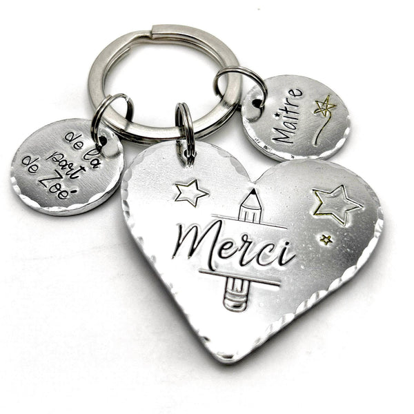 Cadeau Enseignant - Porte Clé Maîtresse - Cadeau Instituteur - Cadeau fin d’année