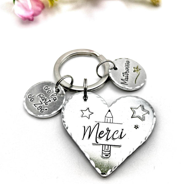 Cadeau Enseignant - Porte Clé Maîtresse - Cadeau Instituteur - Cadeau fin d’année