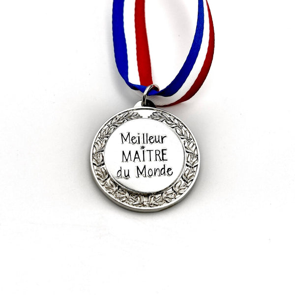 Cadeau Maître, Idée Cadeau Maître, Merci Maître, Médaille Gravé