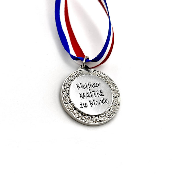 Cadeau Maître, Idée Cadeau Maître, Merci Maître, Médaille Gravé