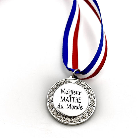 Cadeau Maître, Idée Cadeau Maître, Merci Maître, Médaille Gravé