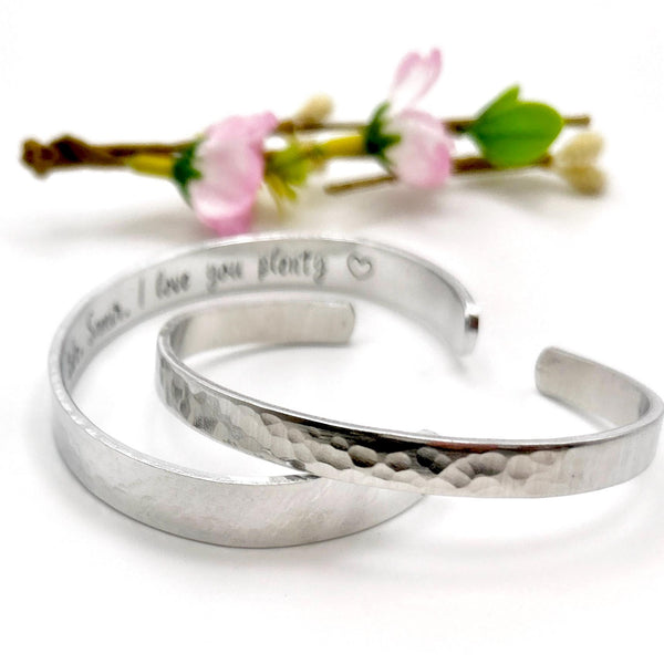 Jonc Personnalisable, Bracelet à Personnaliser, Bijoux à Personnaliser, Manchette avec Message