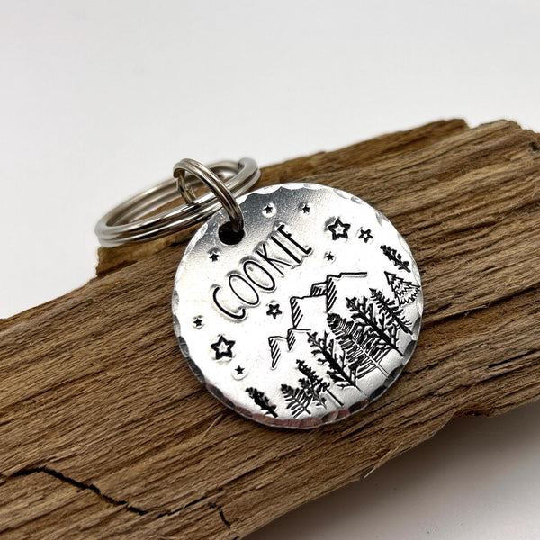 Médaille pour Chien en Cuivre, Médaillon en Laiton, Montagnes, Forêt