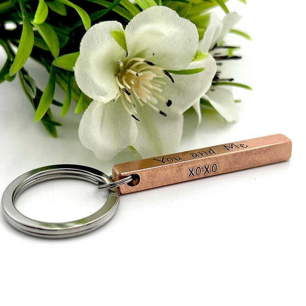 Porte Clé Cuivre, Porte Clé Personnalisé Cuivre, Anniversaire 7 ans, Cadeau Noël Papa