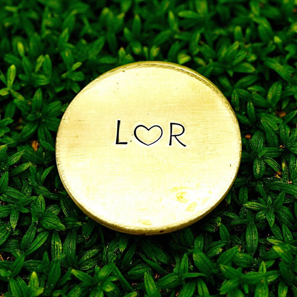 Marqueur de balle de golf en laiton – Cadeau anniversaire de mariage