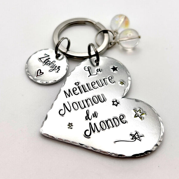 Porte Clé Nounou, Cadeau Nounou, La Meilleure Nounou, Merci Nounou