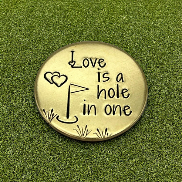 Custom Golf Ball Marker – Golf Gift Partner– Copper Anniversary Gift, Golf Token