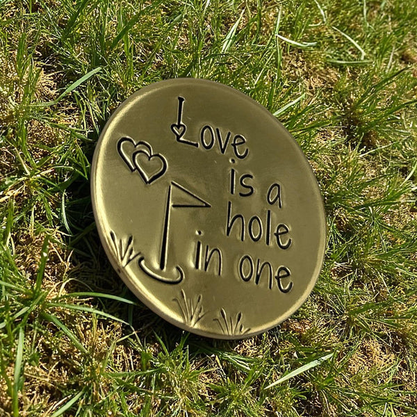 Custom Golf Ball Marker – Golf Gift Partner– Copper Anniversary Gift, Golf Token